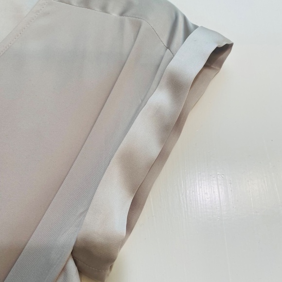 Express Short Sleeve Satin Blouse - Picture 4 of 9